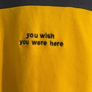 Striped sweatshirt 21 forever “wish you were here”